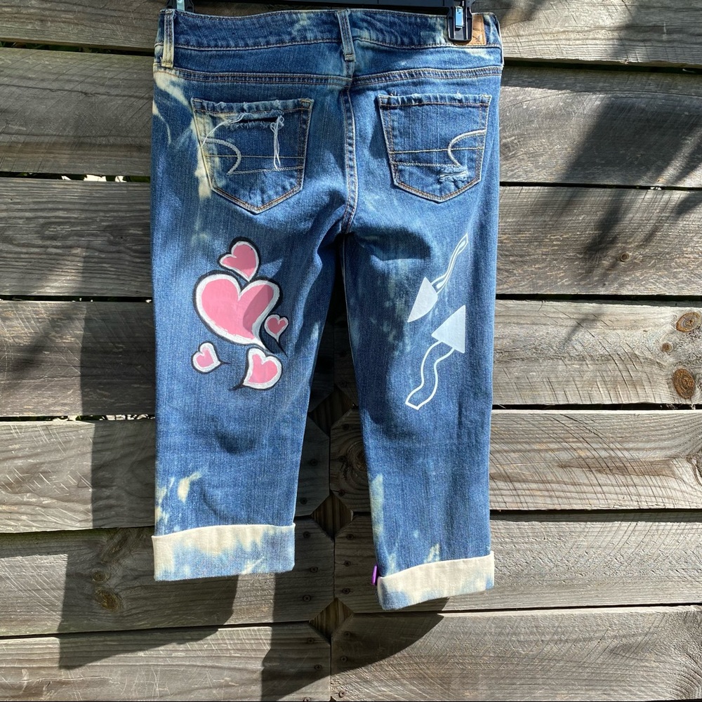 American Eagle Stretch Custom Designed Jeans Sz4 - image 2